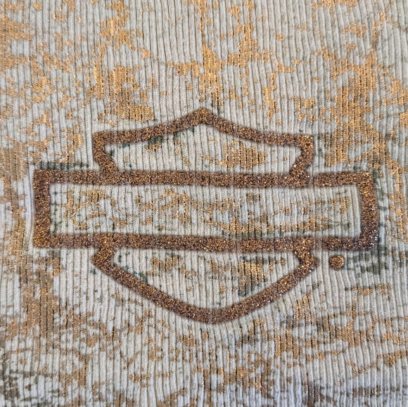 Harley Davidson Ribbed Logo Tank Top, Size Medium - Picture 2 of 8